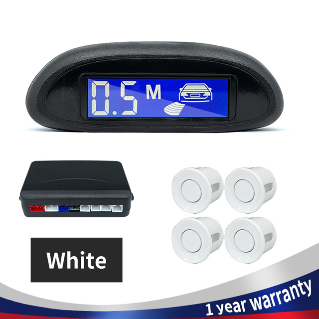 Sensor Kit Car Parktronic LCD Display Backlight Reverse Backup Radar Monitor System 4 Sensors 22mm 12V 8 Colors