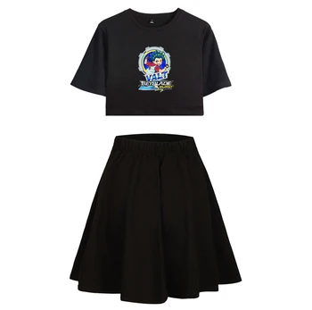 

Beyblade Burst Evolution women's Trend Two Piece Skirt Set Summer 2019 New Fashion Casual Cool Summer Suit