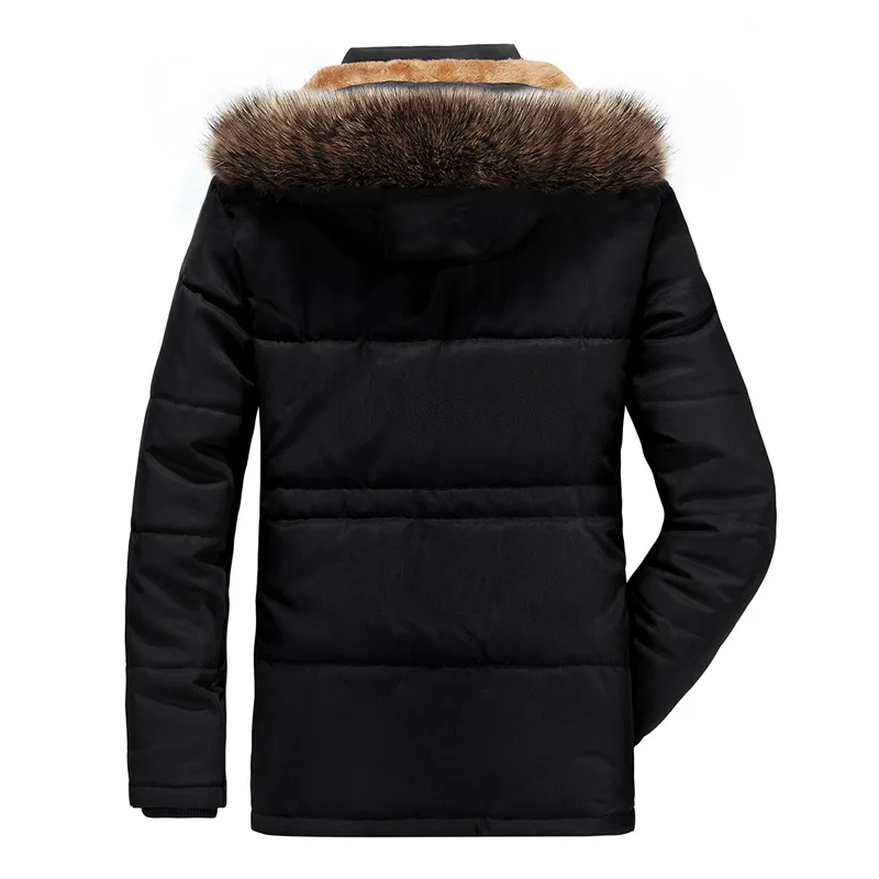 -15 Grad Wanterparkajackete Männer Moud Kapuzenkragen Mat Pelz Windjacke Männer Kleeder Wollfutter Halt Warm Parka Mantel Männer_voghion.com