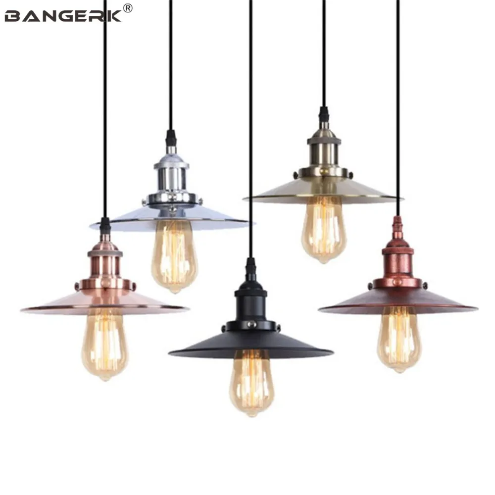 Nordic Industrial Wind Pendant Lamp Loft Decor LED Hanging Light Retro Edison Bulb E27 Dining Room Bar Home Lighting Droplight | Лампы и