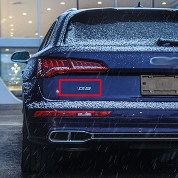 

New Silver Rear Chrome Car Sticker 3D ABS Decal Badge Emblem Logo For Audi Q3 Q5 Q7 SQ3 SQ5 SQ7 RSQ3 RSQ5 RSQ7 Car Accessories