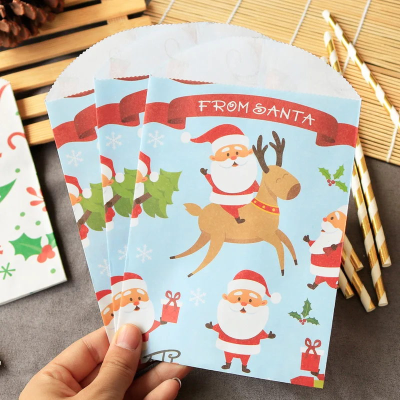 12 шт Рождественский Санта Клаус бумажный конверт милый Рождественская елка бумажный подарочный пакет рождественские вечерние украшения пригласительный конверт