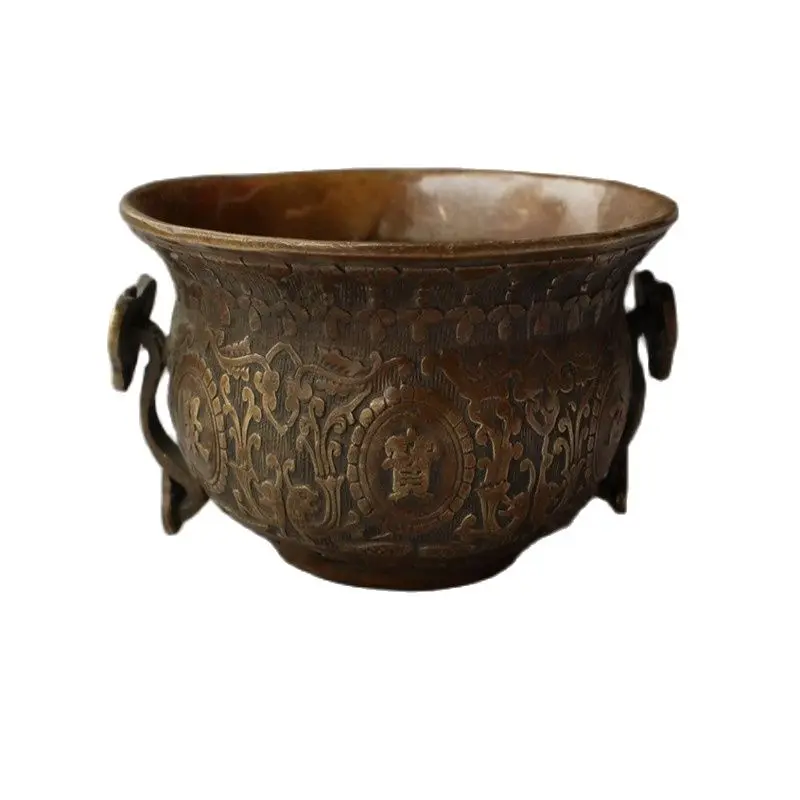 

Chinese Old Bronze Ware Pot Fumigating Furnace Geomantic Ware