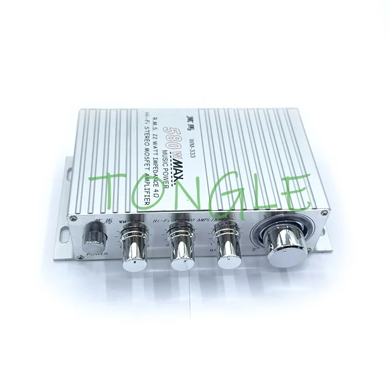 

4ohm Audio Amplifier 580W Hi-Fi Stereo Amplifier for Arcade Machine Home Theater Amplifier 12V Power Supply Input