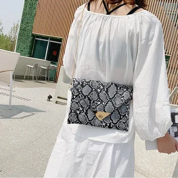 

Fashion Wild Messenger Bag Women's New Shoulder Bag Girl Shopping Alligator PU Leather Bag Female Chain Handbag Cossbady Bags