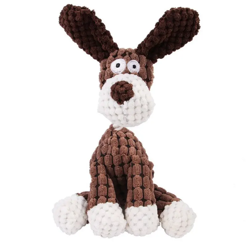 Pet Toys Dog Toys Donkey Shape Corduroy Chew Toy Dogs Puppy Squeaker Squeaky Plush Bone Molar Dog Training Accessories