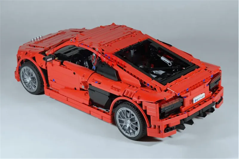 Technic RC Supercar AuDi R8 MOC набор деталей кирпича для MOC 4463 Строительные блоки Набор игрушек DIY развивающий Детский Подарок Brinquedo