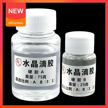 

75g+25g Multi-function Crystal Glue Ultra-transparent Quick Component Epoxy Sealant Glue Drying Resin Two Ab Crystal H0Y1