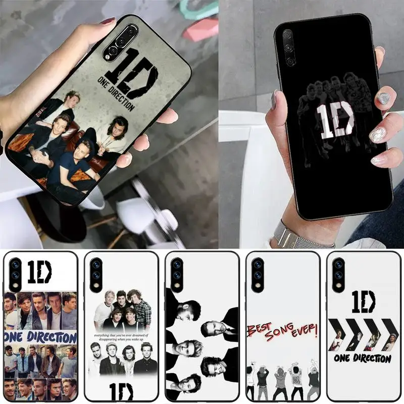 Односторонний телефонный чехол 1D для Huawei G7 G8 P7 P8 P9 P10 P20 P30 Lite Mini Pro P Smart Plus черный