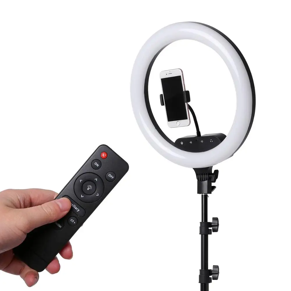 

14Inch Photo Studio lighting Dimmable LED Ring Lamp Touch Control Photography Light 36cm No tripod for Portrait,Makeup,Video