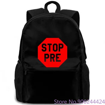 

Stop Pre Runninger - Funny Runner Humor Fashion T Round Neck Clothes backpack