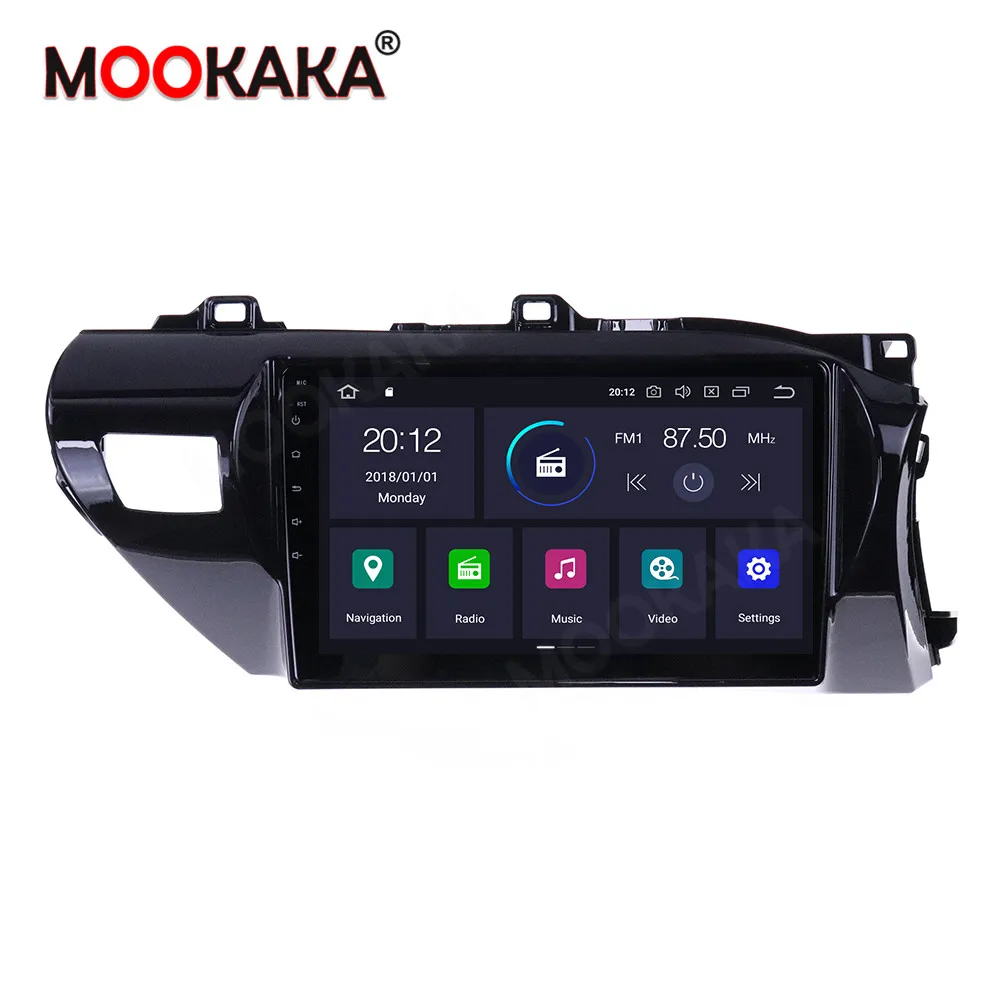 GPS навигатор радиопроигрыватель для Toyota Hilux RHD 2015 2016 2017 2018 Android 10 0 мультимедийный