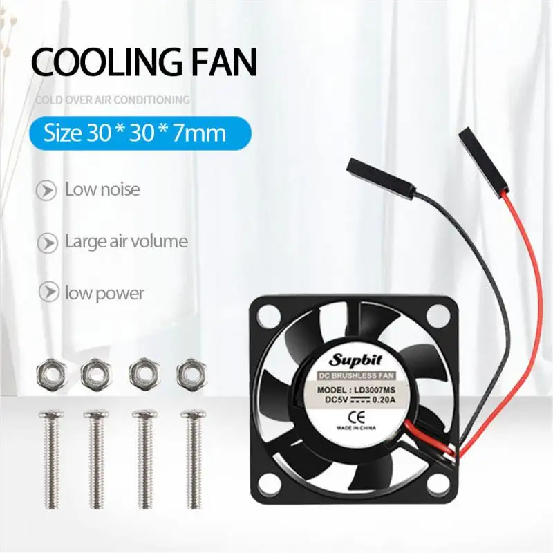 Fan Square Cooling Fan with Heatsink Cooler Kit For Raspberry Pi 4 /3/2 