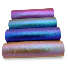 

Rainbow Cracked Texture Design Holographic Faux PU Leather Fabric Sheet Material for Bag/Purse/Wallet/DIY Accessories/Garment