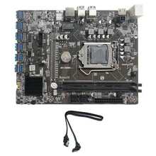 B250C BTC Mining Motherboard with SATA Cable 12XPCIE to USB3.0 Graphics Card Slot LGA1151 Supports DDR4 DIMM RAM for BTC