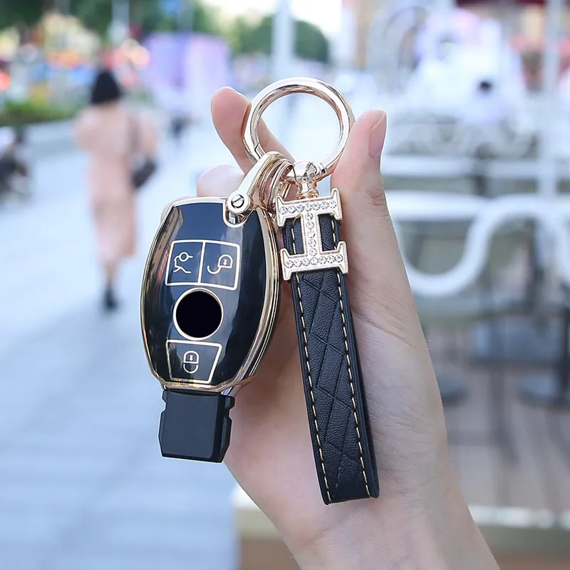 Copertura-della-cassa-chiave-dell-automobile-di-nuovo-stile-per-Mercedes-Benz-w211-w204-A-B.jpg Custodia per Chiave/telecomando per Mercedes Benz w211 w204 A B R classe G GLK GLA GLC GLR W210 W176 W202 W463 accessori Shell - Copertura della cassa chiave dell automobile di nuovo stile per Mercedes Benz w211 w204 A B