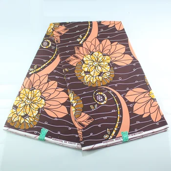 

6yards Wax Print Patchwork Fabrics High Quality tissuse Wax Fabric Real Dutch Wax Dress Design use Fabric