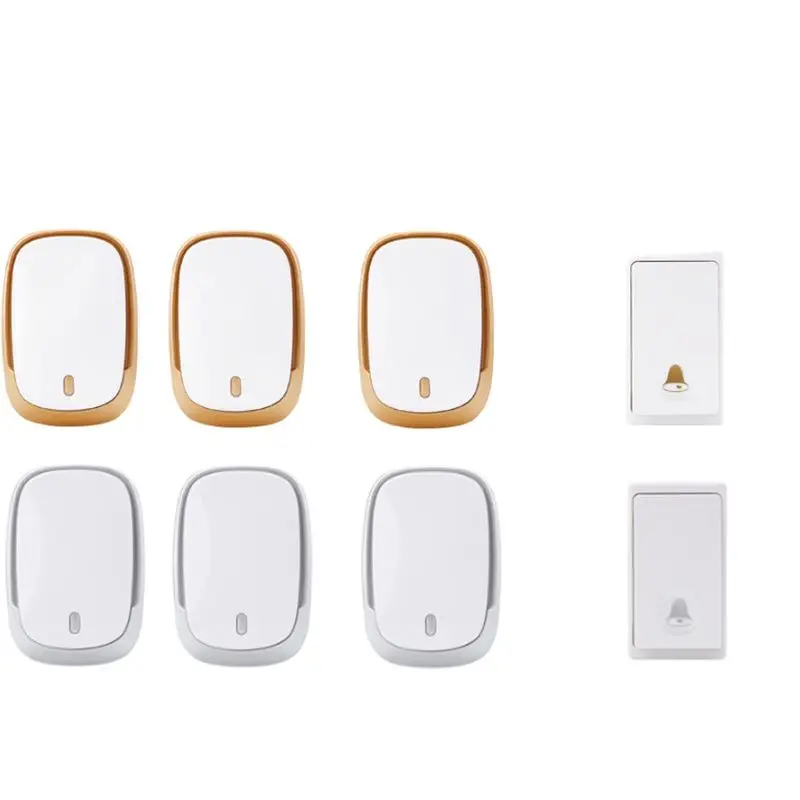 Hot Bell Kits 2 Push 3 Receiver Wireless Door Ring Emitter Free of Battery Home Chime Remote Button Call |