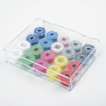 

20 Color Sewing Machine Bobbins Spool Plastic With Polyester Sewing Thread Art Craft Supplies Tools Accessories