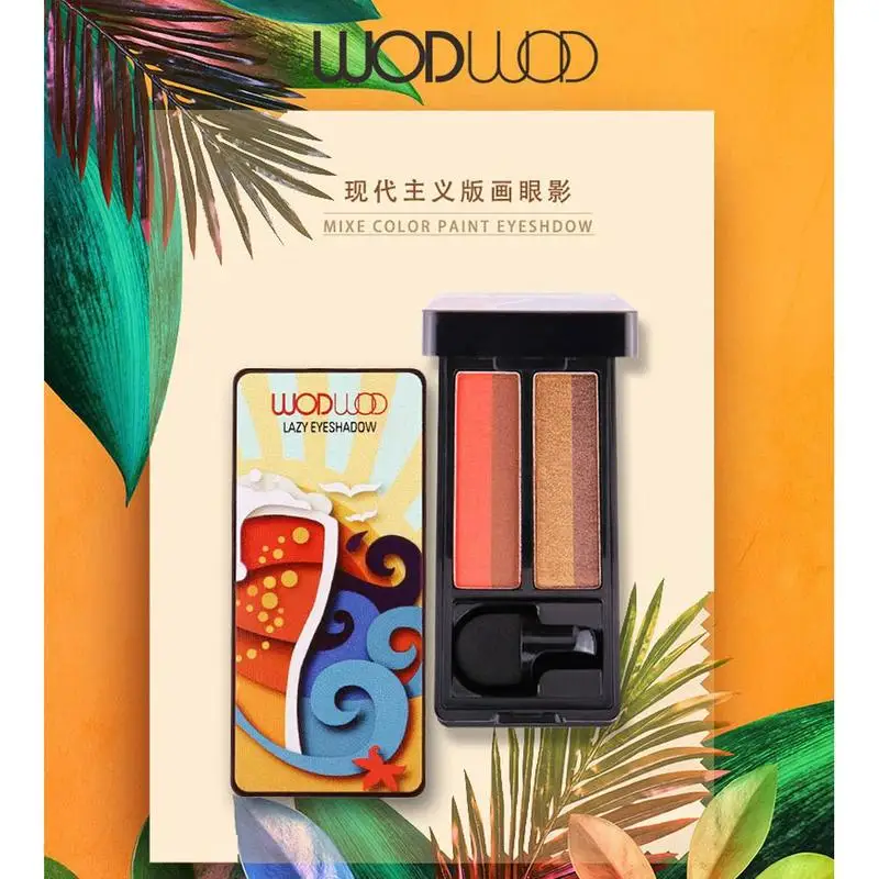 

Brand Eyeshadow Palette Double-layer Gradient Four-color Eye Shadow Disk Makeup Brand Natural Shimmer Matte Eye Shadow Make Up