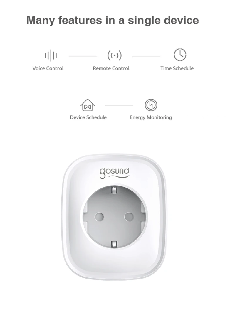 Gosund 16A Smart Plug Socket Tuya Smart Wifi Plug Socket Smart Life APP Remote Control With Alexa Google Home Assistance 2021New