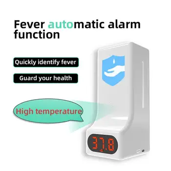 

2 in 1 Infrared Thermometer Automatic Soap Dispenser Wall-Mounted Temperature Measurement and Disinfection Integrated Machine