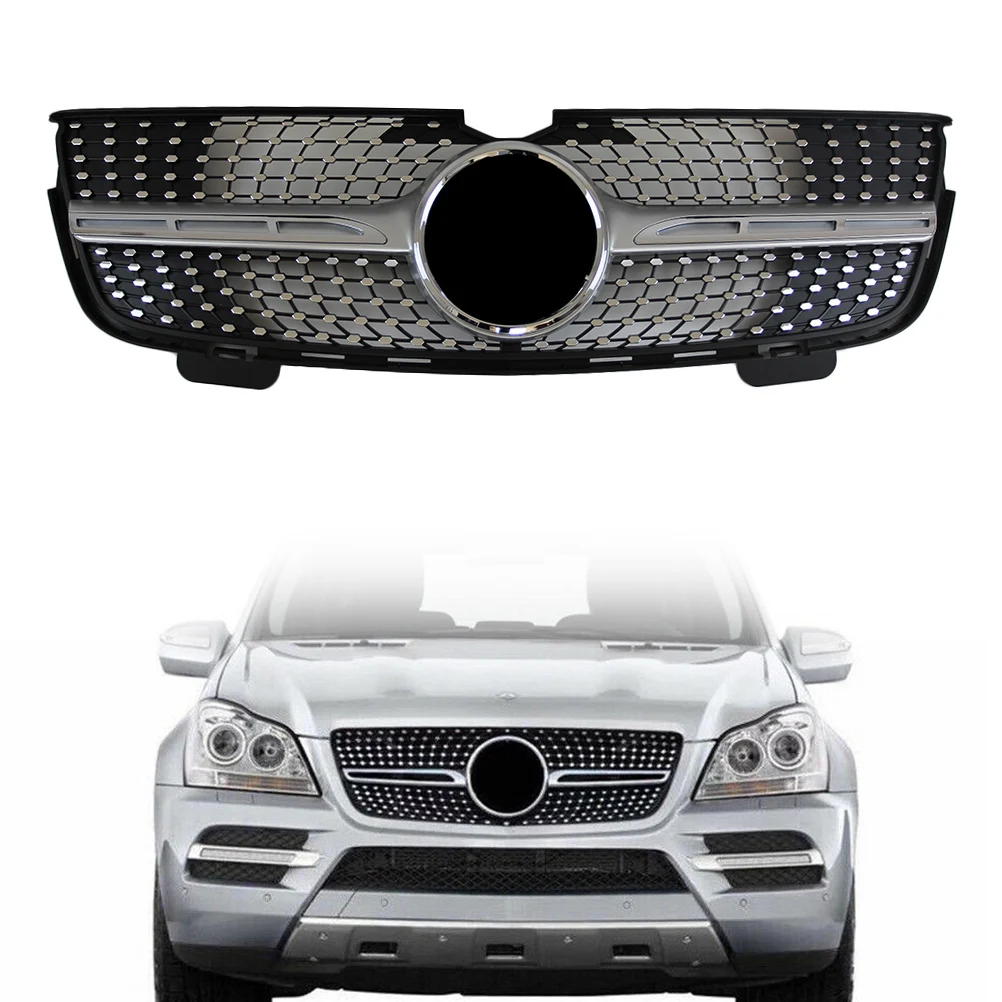 Передняя Алмазная решетка для укладки для Mercedes Benz GL-Class X164 GL320 GL350 GL450 2006 2007 2008 2009 2010 2011 2012 ABS
