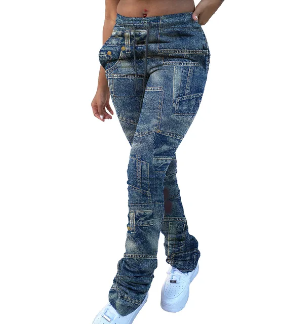 jeans with ruched bottom