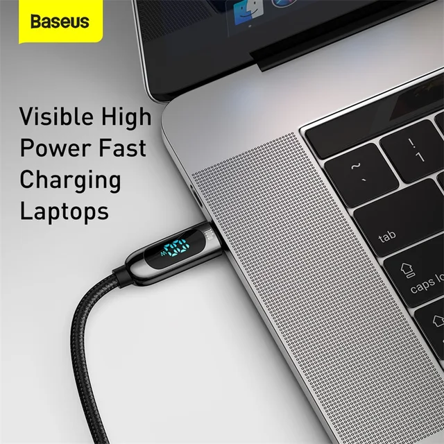 Baseus 100W USB Type C To USBC PD Cable For Xiaomi Samsung Fast Charger USB C Cable For Macbook iPad Pro Tablet Laptop Wire Cord 3