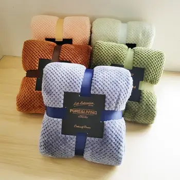 

51 Multi-size Flannel Solid Color Blanket Soft Blankets for Beds Sofa Throw Blanket Cover