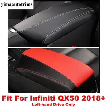 

Accessories For Infiniti QX50 2018 - 2020 Armrest Storage Container Box Cover PU Leather Holster Protective Pad Mat Cover Trim