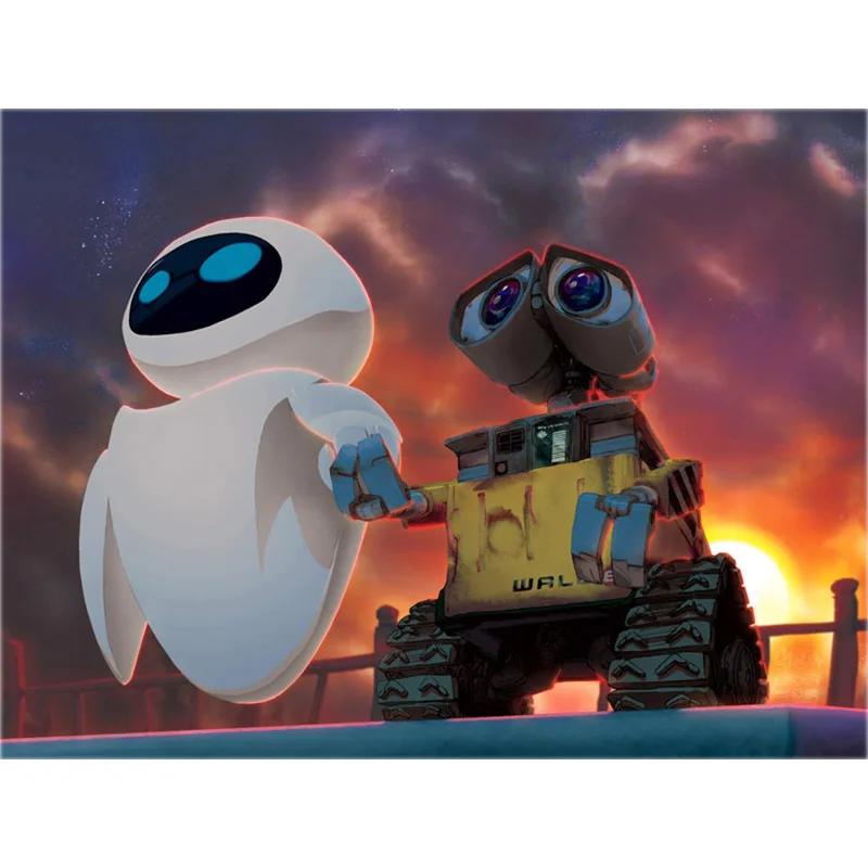 Мультяшная Алмазная вышивка робот полная дрель 5d Diy Алмазная вышивка WALL-E космическая Вышивка крестом горный хрусталь домашний декор художественный подарок A73