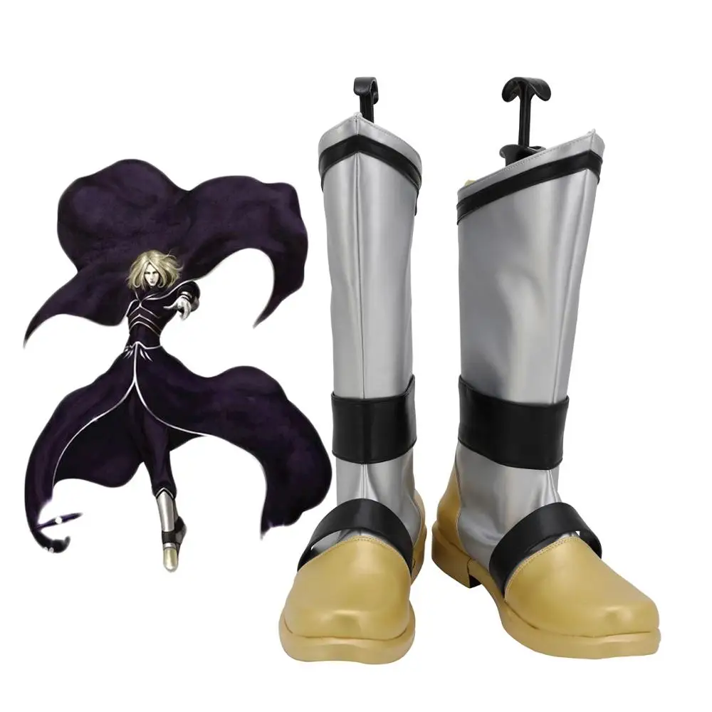 

The King of Fighters 2001 Igniz Cosplay Boots Silver Shoes Custom Made Any Size