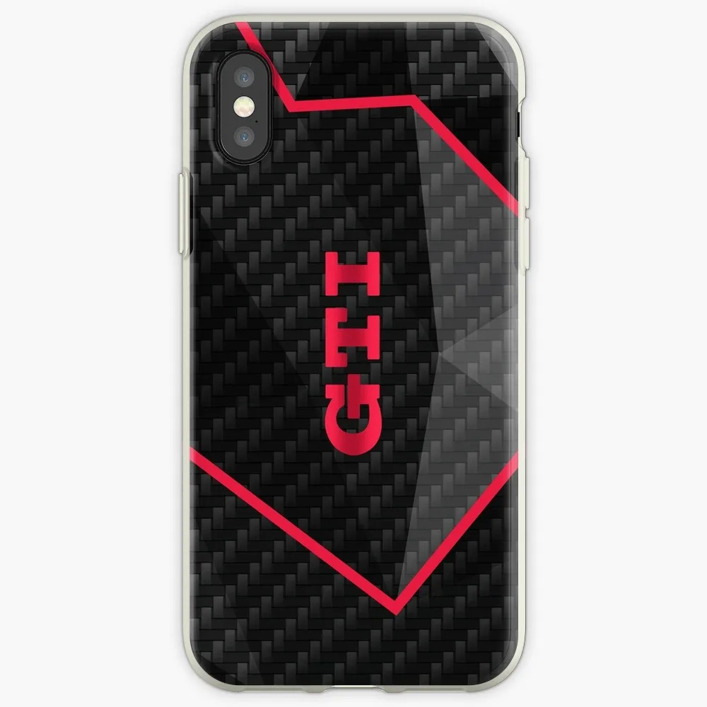 cheap GTI carbon fractals Transparent Case For Apple iPhone X XSMAX XR case for iPhone 6 6s 5 5s iphone 7 8 case iphone xr case