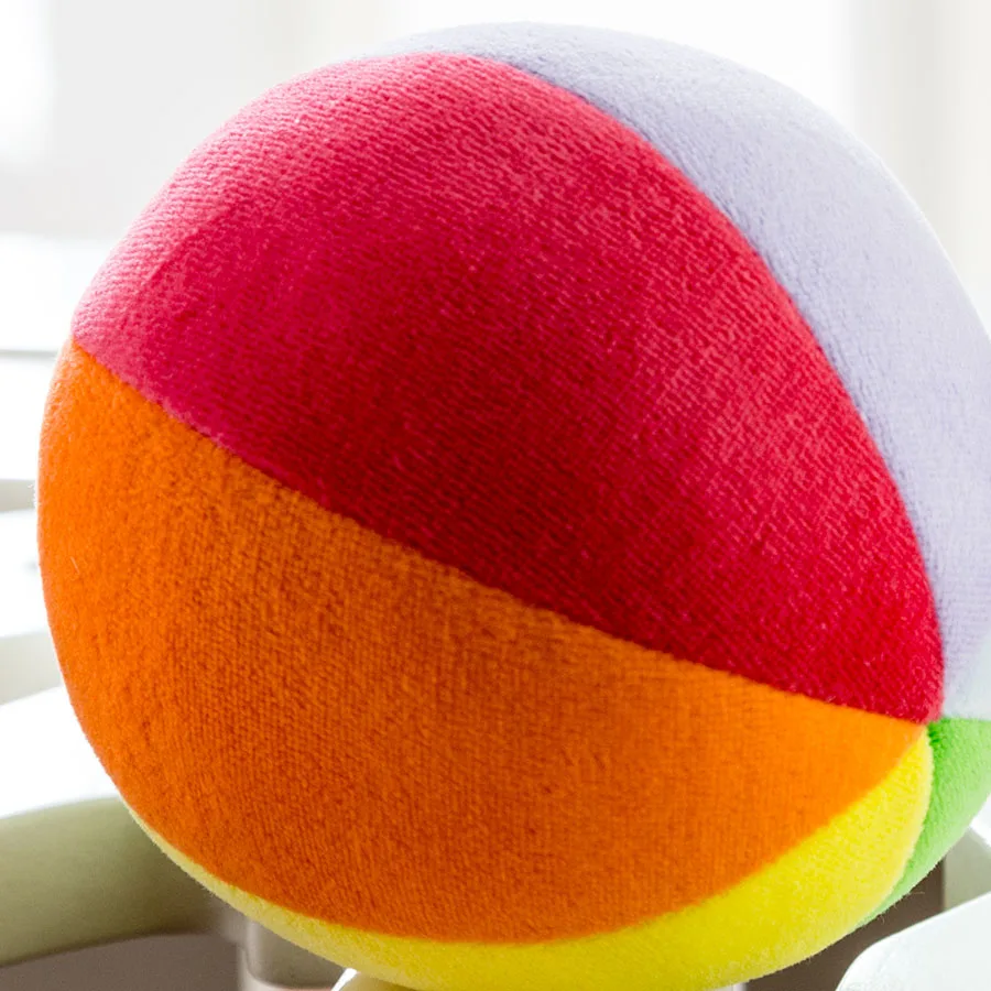 Stuffed Plush Toy for Baby, Large Colorful Ball with Bell, Learning and Education, - 5