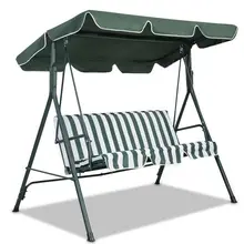 Summer Waterproof Top Cover Canopy Replacement for Garden Courtyard Outdoor Swing Chair Hammock Canopy Swing Chair Awning