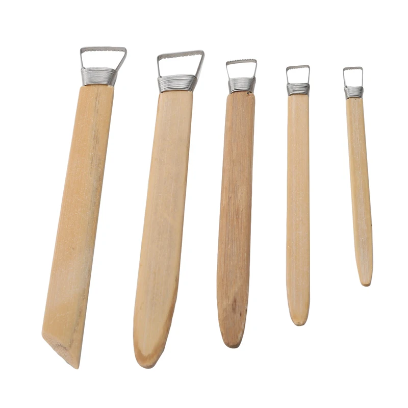 Professional Bamboo Polymer Clay Tools Pottery Ceramic Scraper Modeling Carved Sludge Sculpture Tools Hobby Supplies