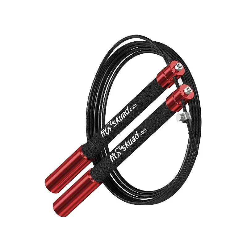 Fitskuad Speed Jump Rope Heavy Duty Adjustable Skip Rope Lightweight Solid Aluminum Handles Ball Bearing Smooth Crossfit jump rope