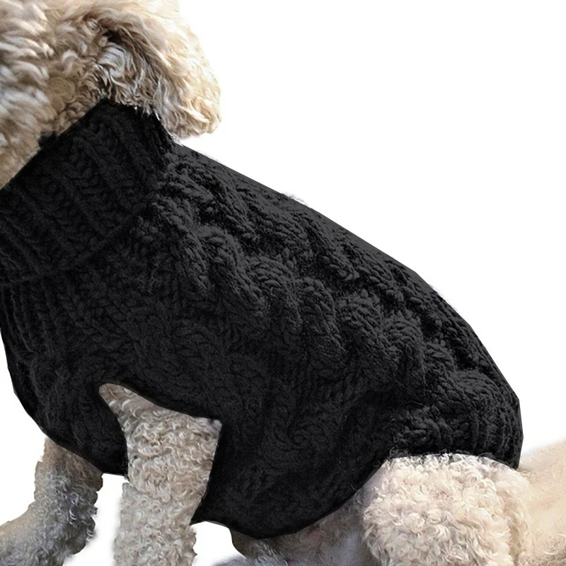Classic Cable Knit Dog Sweater, Small Pet Sweaters, Knitted Dog Cat Sweater, Warm Dog Sweatshirt, Dog Winter Clothes, Kitten Puppy Sweater, Sweaters