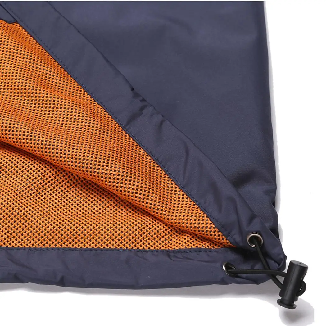 Мужская повседневная ветрозащитная куртка с длинным рукавом и сетчатой