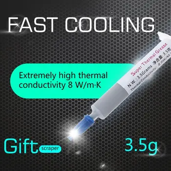 

1Set 3.5g Thermal Compound Conductive Grease Paste Silicone Plaster 8W/m.k for CPU GPU Chipset Heat Sink Coolers