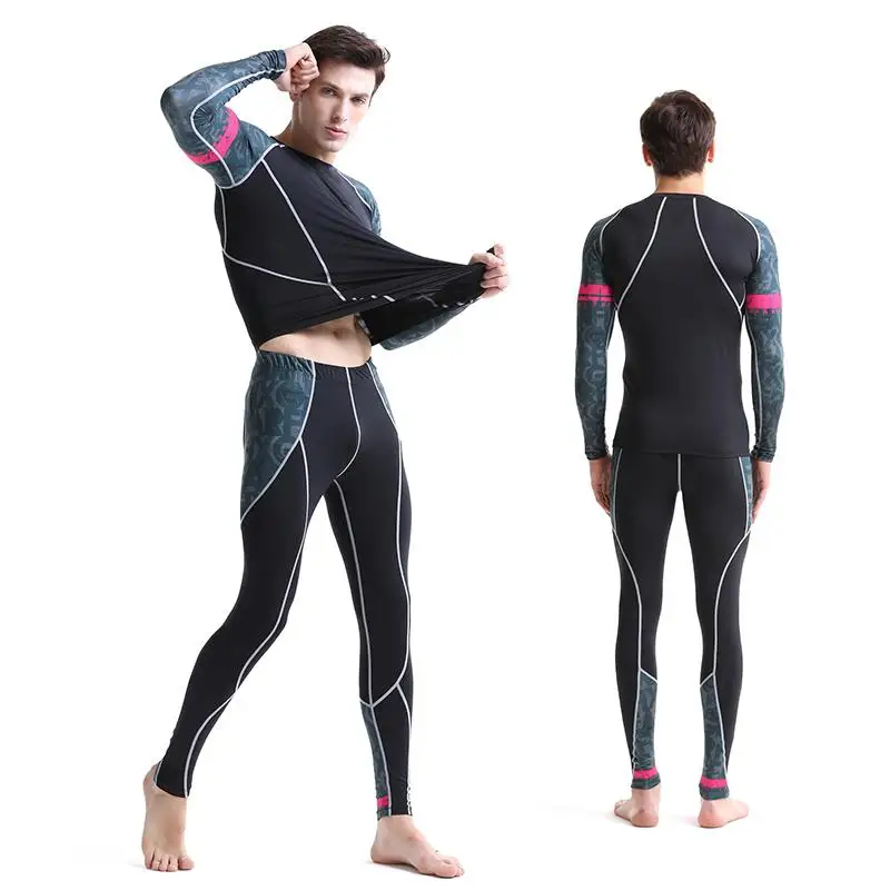 S-4XL, Мужская одежда, бренды, компрессионный костюм, спортивный костюм, тренировочная рубашка, футболка для кроссфита, штаны для бега, мужской Рашгард для MMA kit