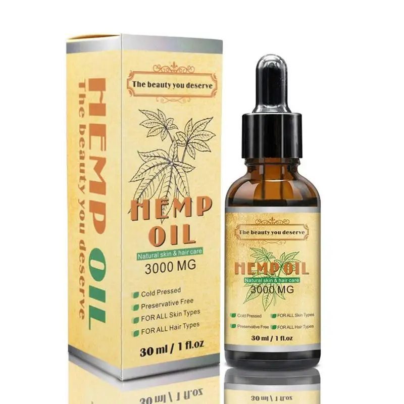 

1PC 30ml 100% Organic Hemp Oil for Pain Relief Sleep Aid Anti Stress Contains 3000MG cbd Hemp Extract Drops Body Skin Care