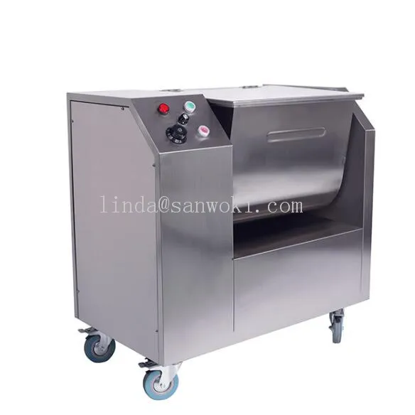 25kg capacity stainless steel food mixer noodle dough making machine meat mixer fish meat blender machine meat beater machine 3