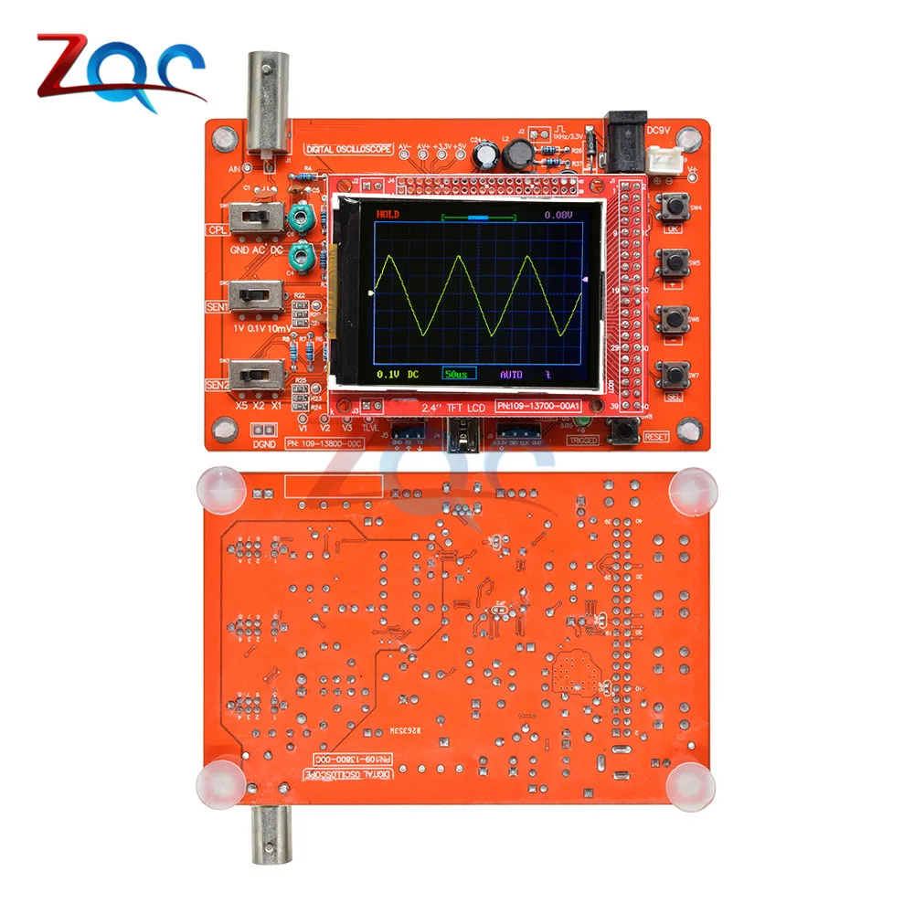 1 комплект 2," цифровой осциллограф TFT Собранный SMD припаянные части осциллографа 1Msps с совпадающим проводом