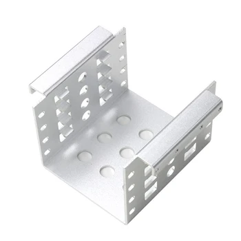 

Aluminum 4 Bay 2.5 in SATA HDD SSD to 3.5 in Bracket Adapter, 2.5 in to Floppy Hard Drive Disk Mounting Converter Kit ~3