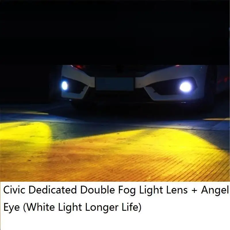 MODEL S Дневные ходовые автомобильные боковые поворотники Cob Led Drl фары передние противотуманные задние Автомобильные фары в сборе 16 17 для Honda Civic - Цвет: MODEL S