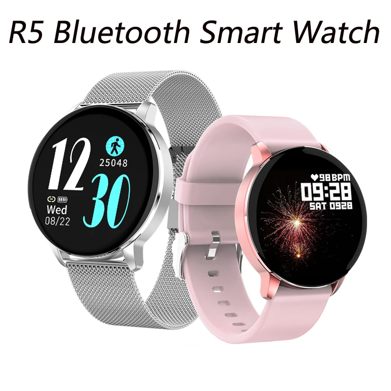 Смарт-часы R5 с Bluetooth для мужчин и женщин спортивные пульсометром музыкальным