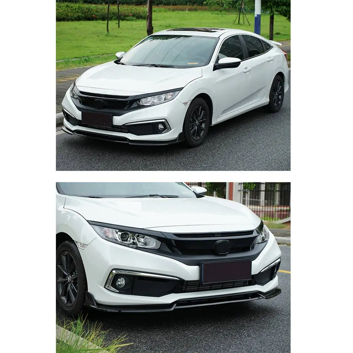 Защитный аксессуар для Honda Для Civic 2/4 дверь- JDM-ABS автомобильный передний бампер для губ комплект спойлер