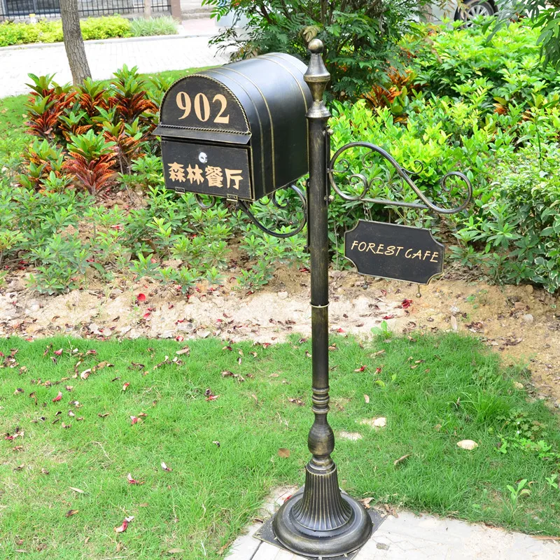 Cassette postali Post-Mount in stile americano pavimento in metallo cassetta  postale giardino esterno parco Villa giornale cassetta delle lettere  secchio cassetta delle lettere - AliExpress